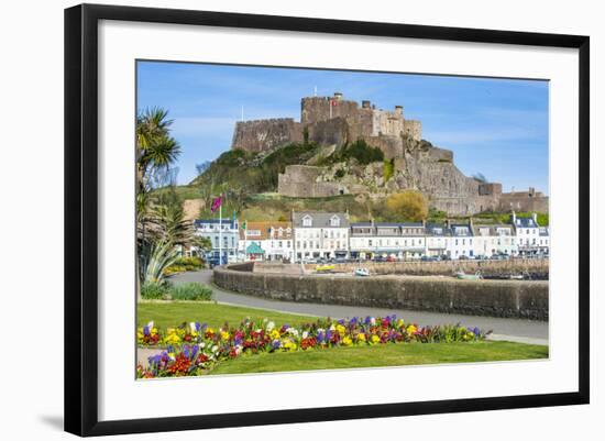 The Town of Mont Orgueil and its Castle, Jersey, Channel Islands, United Kingdom-Michael Runkel-Framed Photographic Print