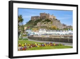 The Town of Mont Orgueil and its Castle, Jersey, Channel Islands, United Kingdom-Michael Runkel-Framed Photographic Print