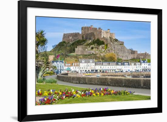 The Town of Mont Orgueil and its Castle, Jersey, Channel Islands, United Kingdom-Michael Runkel-Framed Photographic Print