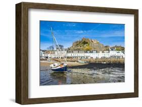 The Town of Mont Orgueil and its Castle, Jersey, Channel Islands, United Kingdom-Michael Runkel-Framed Photographic Print