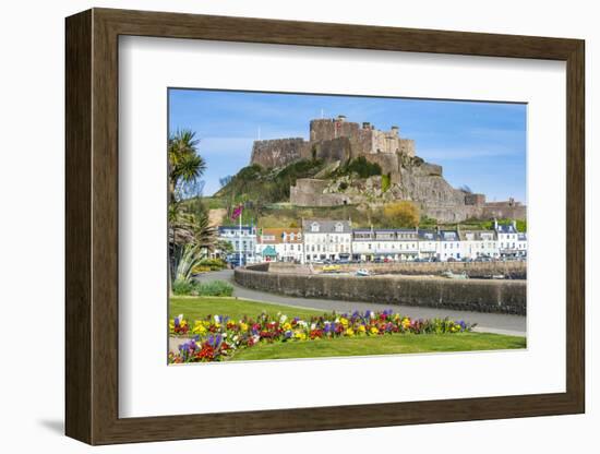 The Town of Mont Orgueil and its Castle, Jersey, Channel Islands, United Kingdom-Michael Runkel-Framed Photographic Print