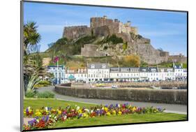 The Town of Mont Orgueil and its Castle, Jersey, Channel Islands, United Kingdom-Michael Runkel-Mounted Photographic Print