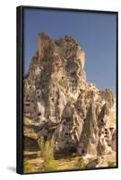 The Town of Orchisar, Showing the Old Tunneled Houses Dug into the Volcanic Rock, Cappadocia-David Clapp-Framed Photographic Print