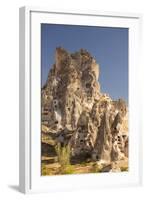 The Town of Orchisar, Showing the Old Tunneled Houses Dug into the Volcanic Rock, Cappadocia-David Clapp-Framed Photographic Print