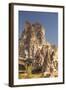 The Town of Orchisar, Showing the Old Tunneled Houses Dug into the Volcanic Rock, Cappadocia-David Clapp-Framed Photographic Print