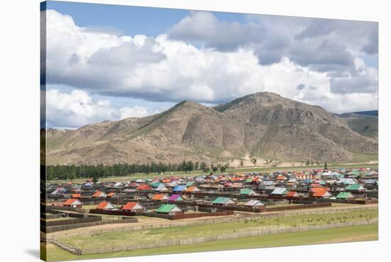 The town of Orgil, Jargalant district, Hovsgol province, Mongolia, Central Asia, Asia-Francesco Vaninetti-Stretched Canvas