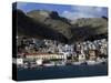 The Town of Pothia Seen from the Sea, Kalymnos Island, Dodecanese, Greek Islands, Greece, Europe-David Pickford-Stretched Canvas