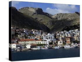 The Town of Pothia Seen from the Sea, Kalymnos Island, Dodecanese, Greek Islands, Greece, Europe-David Pickford-Stretched Canvas