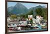 The town of Sitka & the spectacular mountains of Baranof Island, Southeast Alaska-Mark A Johnson-Framed Photographic Print