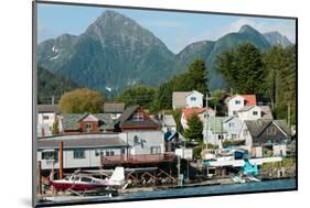 The town of Sitka & the spectacular mountains of Baranof Island, Southeast Alaska-Mark A Johnson-Mounted Photographic Print