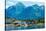 The town of Sitka & the spectacular mountains of Baranof Island, Southeast Alaska-Mark A Johnson-Stretched Canvas