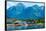 The town of Sitka & the spectacular mountains of Baranof Island, Southeast Alaska-Mark A Johnson-Framed Stretched Canvas