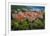 The town of Ston from the Great Wall, Ston, Dalmatian Coast, Croatia-Russ Bishop-Framed Photographic Print