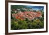 The town of Ston from the Great Wall, Ston, Dalmatian Coast, Croatia-Russ Bishop-Framed Photographic Print