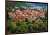 The town of Ston from the Great Wall, Ston, Dalmatian Coast, Croatia-Russ Bishop-Framed Photographic Print