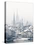 The Town of Zug on a Misty Winter Day, Zug, Switzerland, Europe-John Woodworth-Stretched Canvas