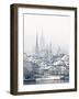 The Town of Zug on a Misty Winter Day, Zug, Switzerland, Europe-John Woodworth-Framed Photographic Print