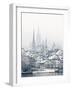 The Town of Zug on a Misty Winter Day, Zug, Switzerland, Europe-John Woodworth-Framed Photographic Print