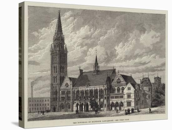 The Townhall of Rochdale, Lancashire-null-Stretched Canvas
