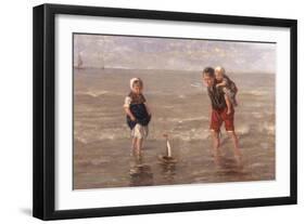 The Toy Boat-Jozef Israels-Framed Giclee Print