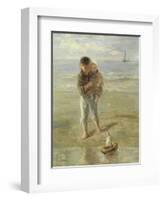 The Toy Boat-Jozef Israels-Framed Giclee Print