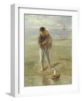 The Toy Boat-Jozef Israels-Framed Giclee Print