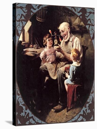 The Toy Maker--Norman Rockwell-Stretched Canvas
