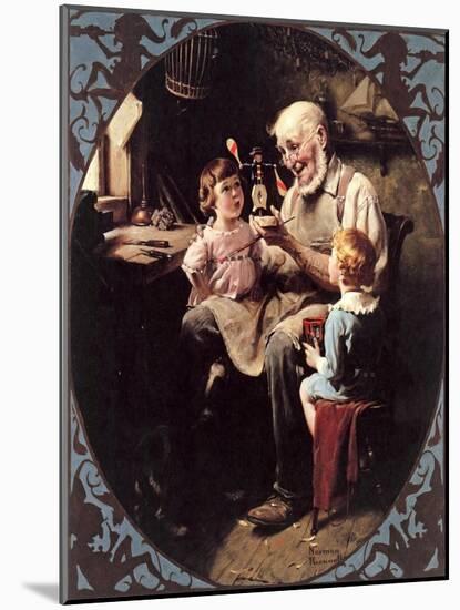 The Toy Maker--Norman Rockwell-Mounted Giclee Print