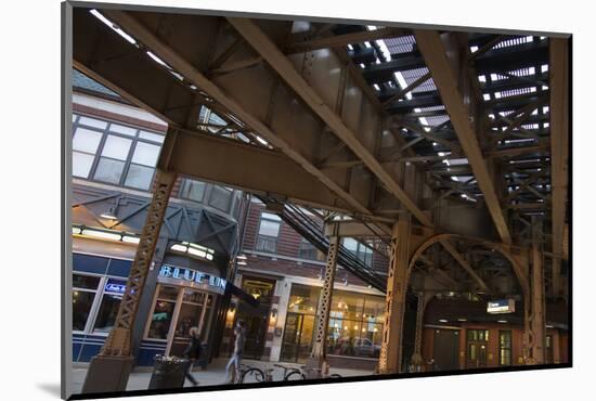 The Tracks of the Blue Line Elevated Train in Wicker Park, Chicago-Alan Klehr-Mounted Photographic Print