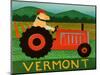 The Tractor Vermont-Stephen Huneck-Mounted Giclee Print