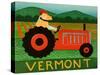 The Tractor Vermont-Stephen Huneck-Stretched Canvas