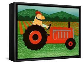 The Tractor-Stephen Huneck-Framed Stretched Canvas