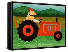 The Tractor-Stephen Huneck-Framed Stretched Canvas