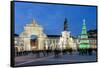 The traditional Christmas tree at Terreiro do Paco, the historic centre of Lisbon. Portugal-Mauricio Abreu-Framed Stretched Canvas