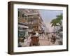 The Traffic Is Mostly Horse- Drawn in Chitpore Road, Calcutta-null-Framed Photographic Print