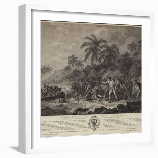 The Tragic Death of Captain Cook-John Webber-Framed Giclee Print