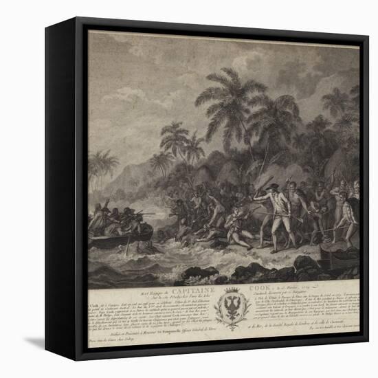 The Tragic Death of Captain Cook-John Webber-Framed Stretched Canvas