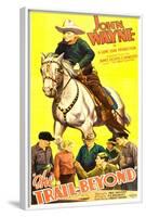 THE TRAIL BEYOND, top: John Wayne, bottom second from left: Verna Hillie, 1934.-null-Framed Art Print