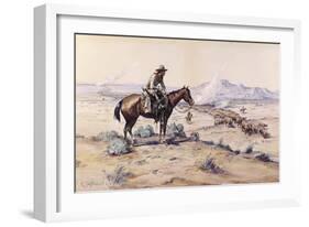 The Trail Boss-Charles Marion Russell-Framed Giclee Print