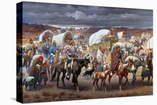 The Trail Of Tears, 1838-Robert Lindneux-Stretched Canvas