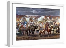 The Trail Of Tears, 1838-Robert Lindneux-Framed Giclee Print