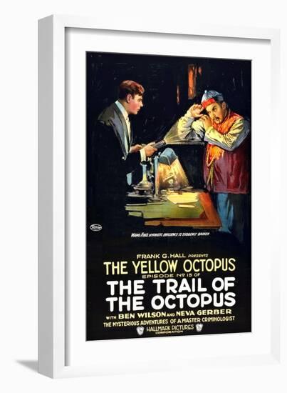The Trail of the Octopus, Ben Wilson in 'Episode No. 15: The Yellow Octopus', 1919-null-Framed Art Print