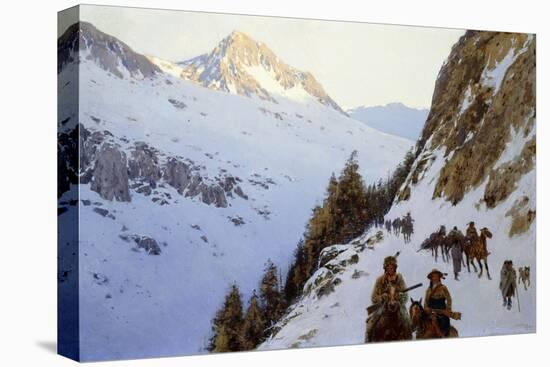 The Trail over the Pass, 1910-Henry Francois Farny-Stretched Canvas