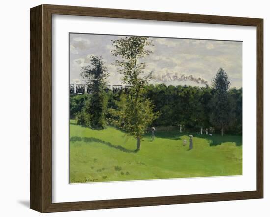 The Train in the Country, c.1870-71-Claude Monet-Framed Giclee Print