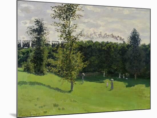 The Train in the Country, c.1870-71-Claude Monet-Mounted Giclee Print