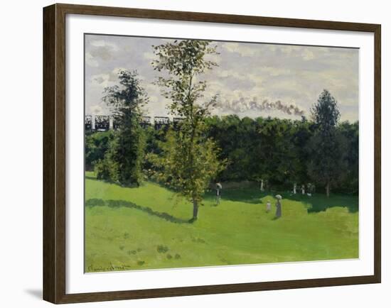 The Train in the Country, c.1870-71-Claude Monet-Framed Giclee Print