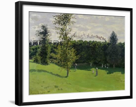 The Train in the Country, c.1870-71-Claude Monet-Framed Giclee Print