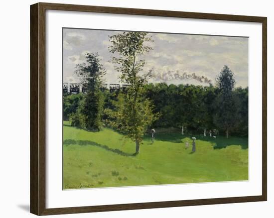 The Train in the Country, c.1870-71-Claude Monet-Framed Giclee Print