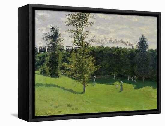 The Train in the Country, c.1870-71-Claude Monet-Framed Stretched Canvas
