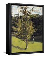 The Train in the Country-Claude Monet-Framed Stretched Canvas